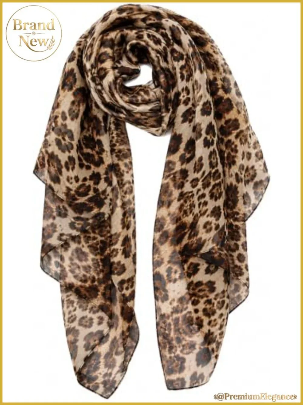 Leopard Print Scarf Lightweight Cheetah Shawl Wrap Women